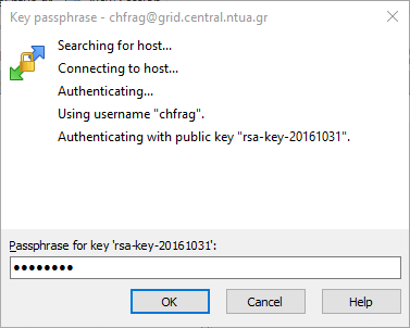 winscp passphrase