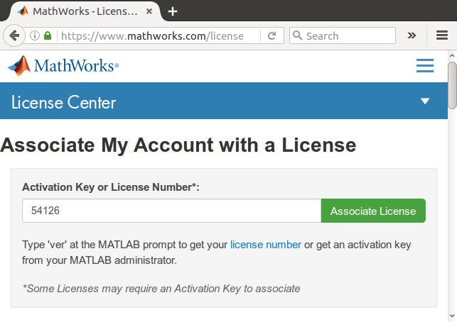 Associate License with license number