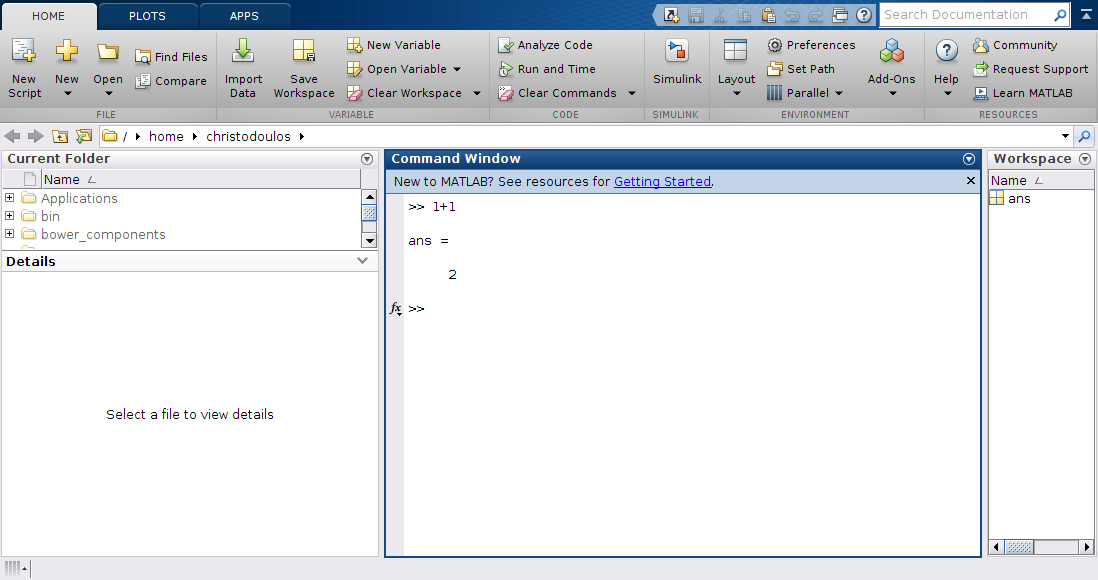 Matlab Running